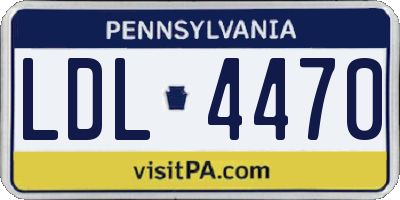 PA license plate LDL4470