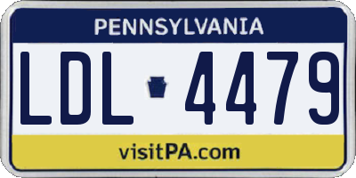 PA license plate LDL4479