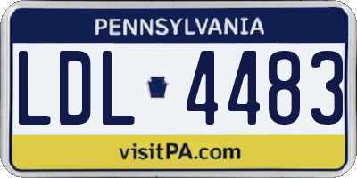 PA license plate LDL4483