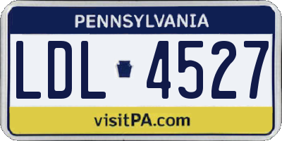 PA license plate LDL4527