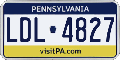 PA license plate LDL4827
