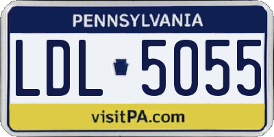 PA license plate LDL5055