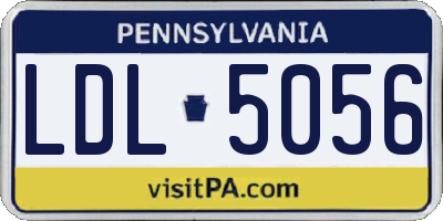 PA license plate LDL5056