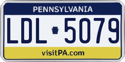 PA license plate LDL5079