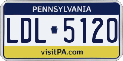 PA license plate LDL5120