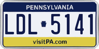 PA license plate LDL5141
