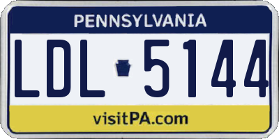 PA license plate LDL5144