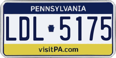 PA license plate LDL5175