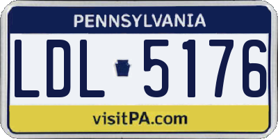 PA license plate LDL5176