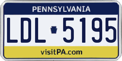 PA license plate LDL5195
