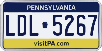 PA license plate LDL5267