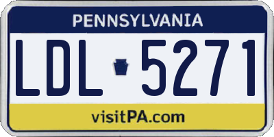 PA license plate LDL5271