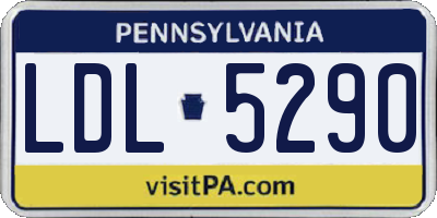 PA license plate LDL5290