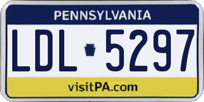 PA license plate LDL5297