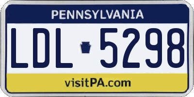 PA license plate LDL5298