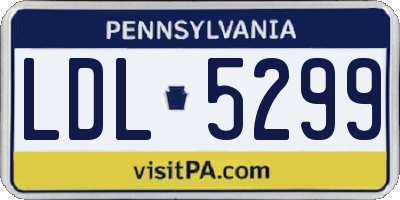 PA license plate LDL5299