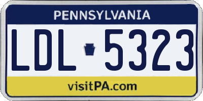 PA license plate LDL5323