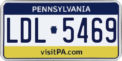 PA license plate LDL5469
