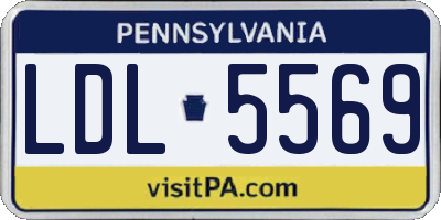 PA license plate LDL5569