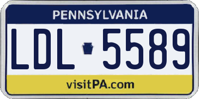 PA license plate LDL5589