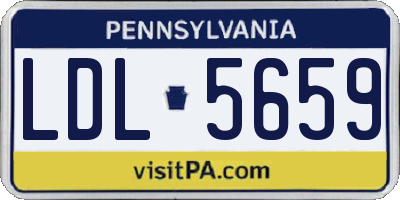 PA license plate LDL5659