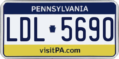 PA license plate LDL5690