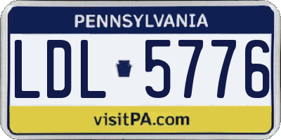 PA license plate LDL5776