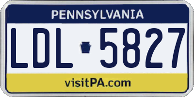 PA license plate LDL5827