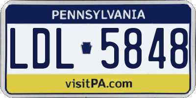 PA license plate LDL5848