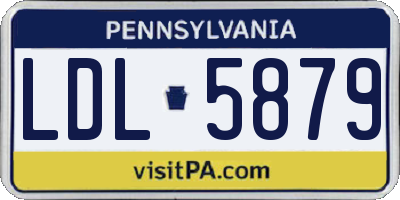 PA license plate LDL5879