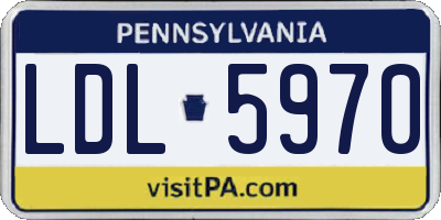 PA license plate LDL5970