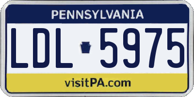 PA license plate LDL5975