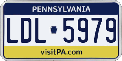 PA license plate LDL5979