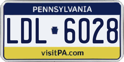 PA license plate LDL6028
