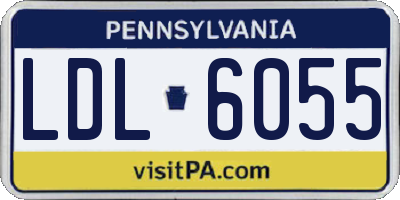 PA license plate LDL6055