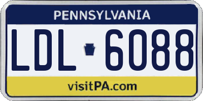 PA license plate LDL6088