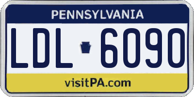 PA license plate LDL6090