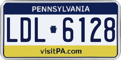 PA license plate LDL6128