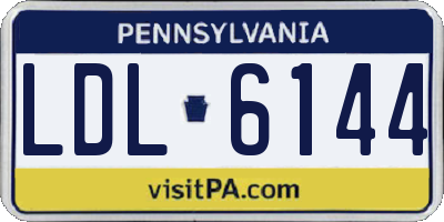 PA license plate LDL6144