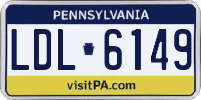 PA license plate LDL6149