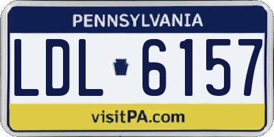 PA license plate LDL6157