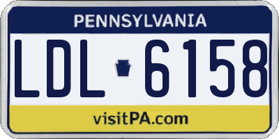 PA license plate LDL6158