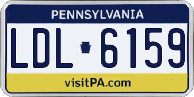 PA license plate LDL6159