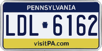 PA license plate LDL6162