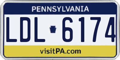 PA license plate LDL6174