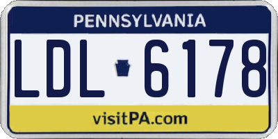 PA license plate LDL6178