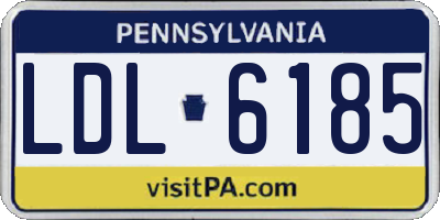 PA license plate LDL6185