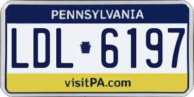 PA license plate LDL6197