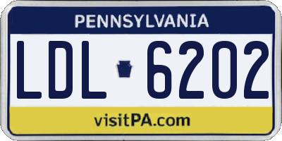 PA license plate LDL6202