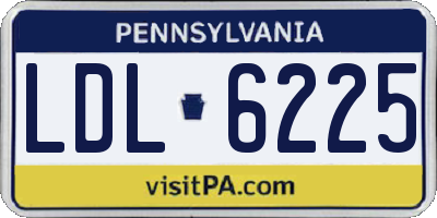 PA license plate LDL6225